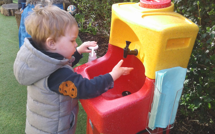 Honey Pot Nurseries focus on hand washing and water conservation