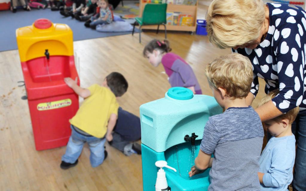 Childrens hand washing sinks will be at Childcare & Education Expo London